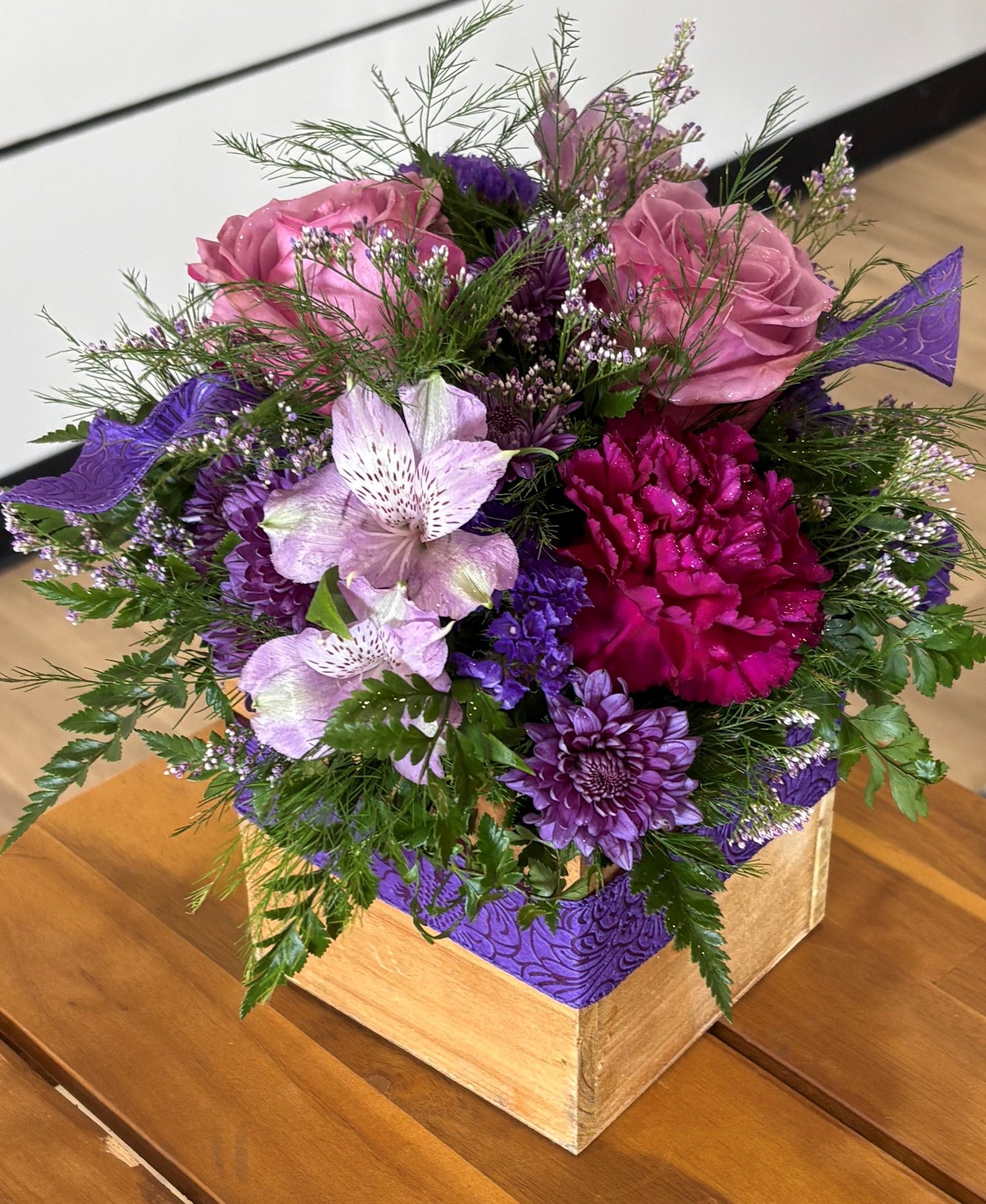 Purple Box Arrangement