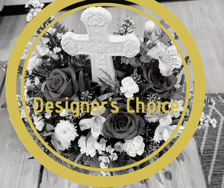 Ceramic Cross - Designer's Choice Flowers