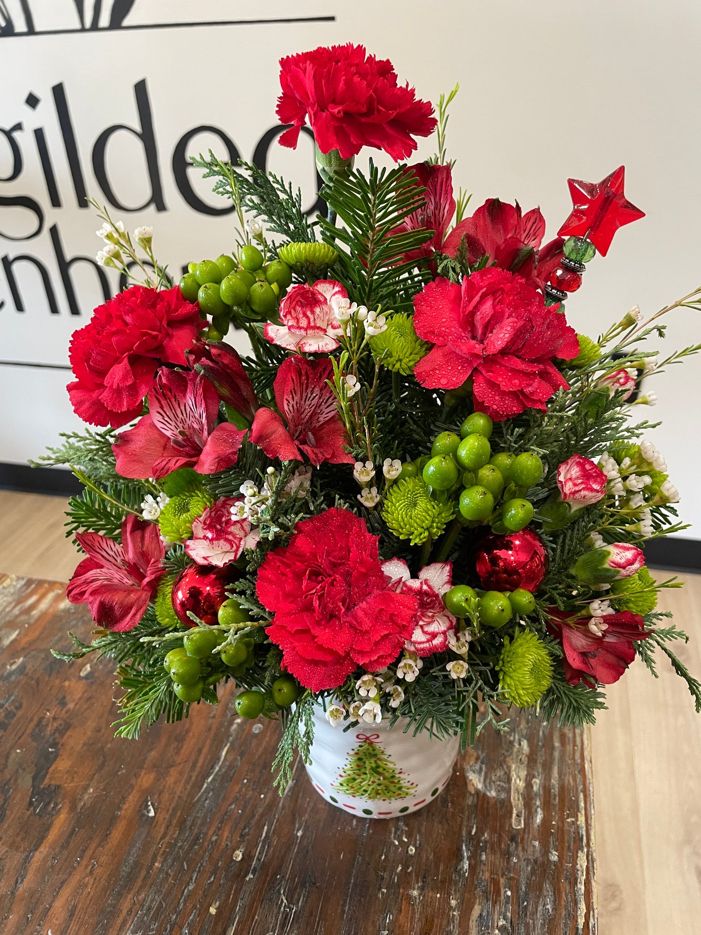 Fa la la la laaaaa Christmas arrangement