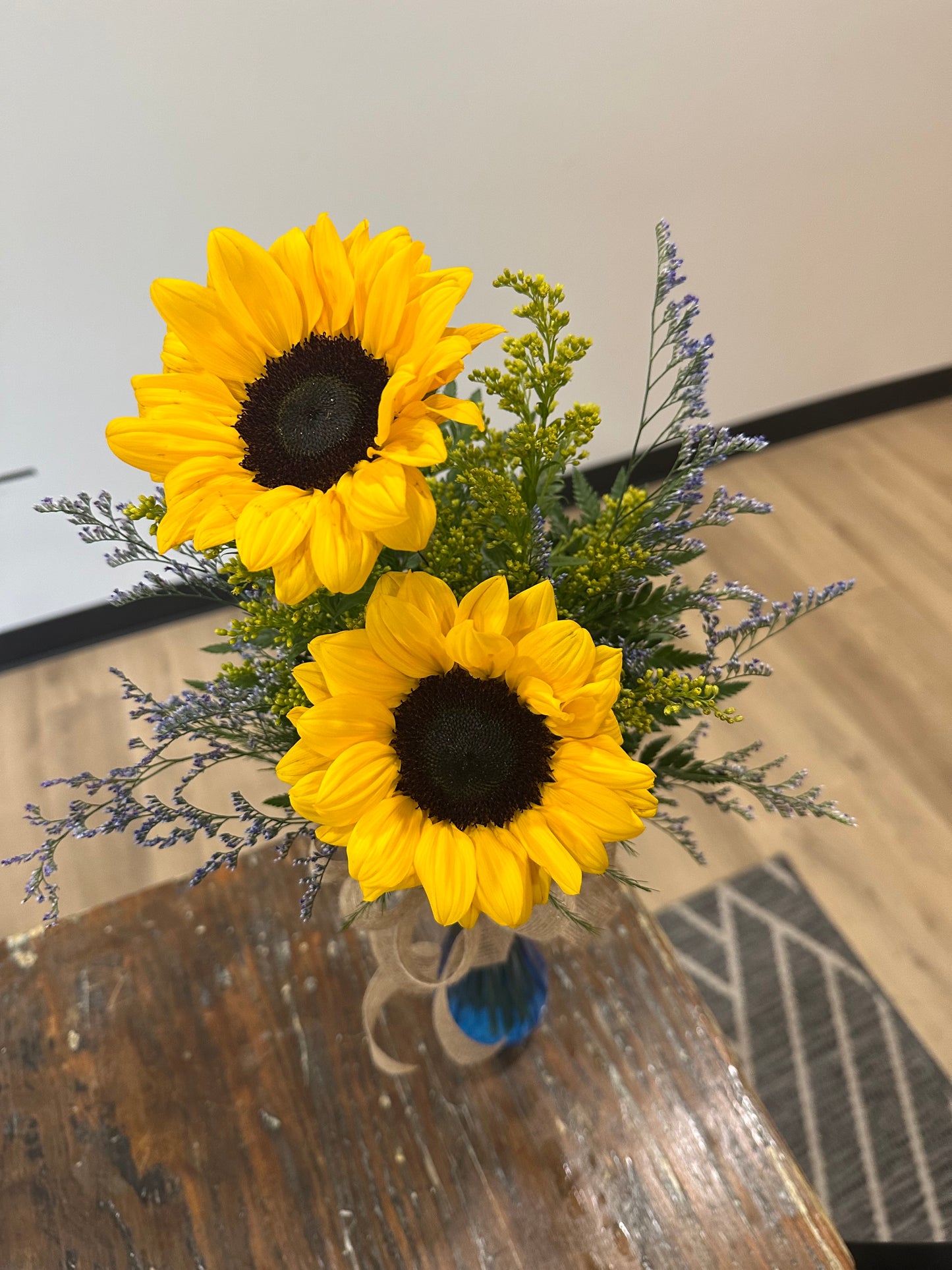 Sunflower bud vase