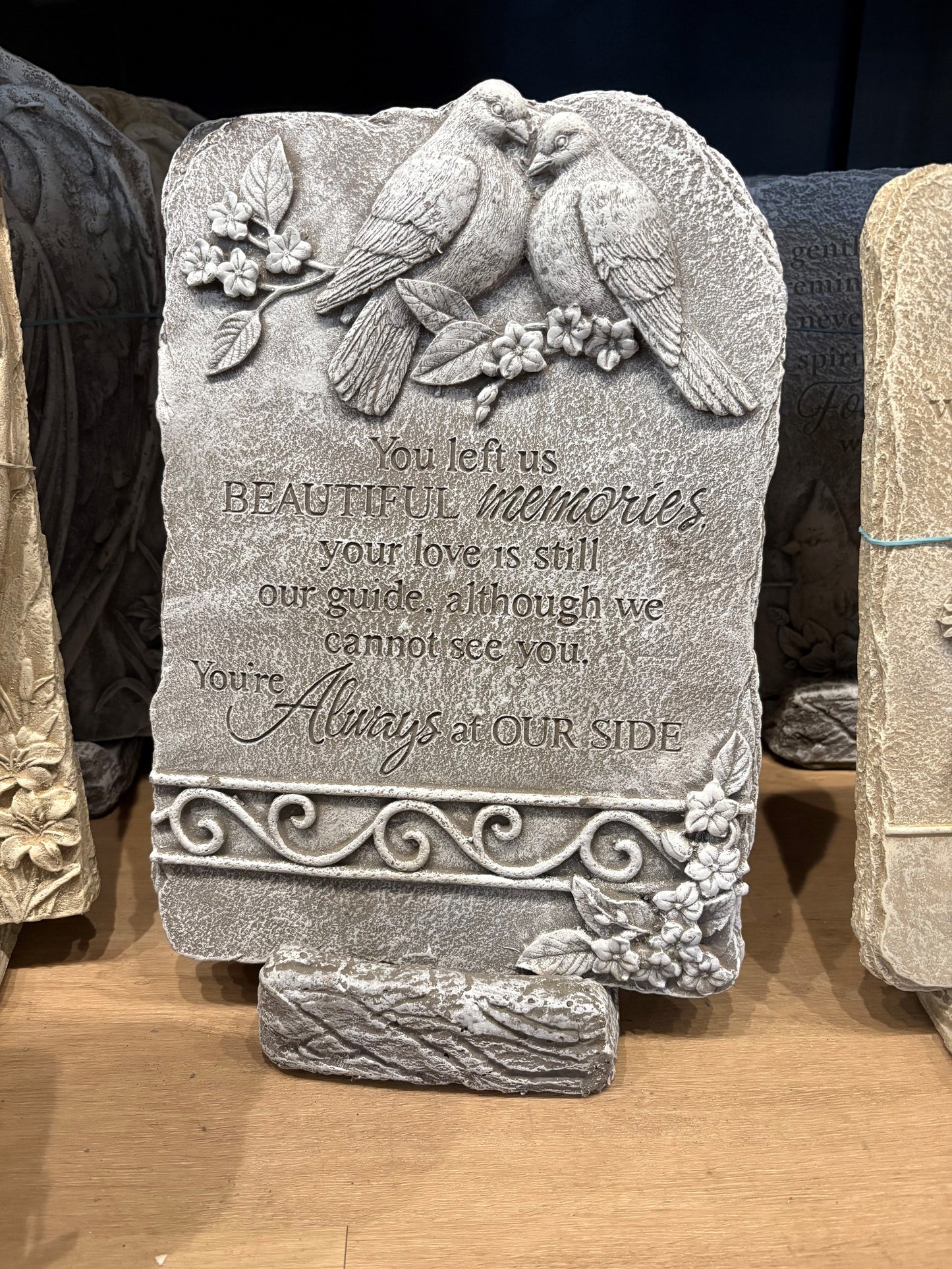 Beautiful Memories - Large Vertical Stone with Stand