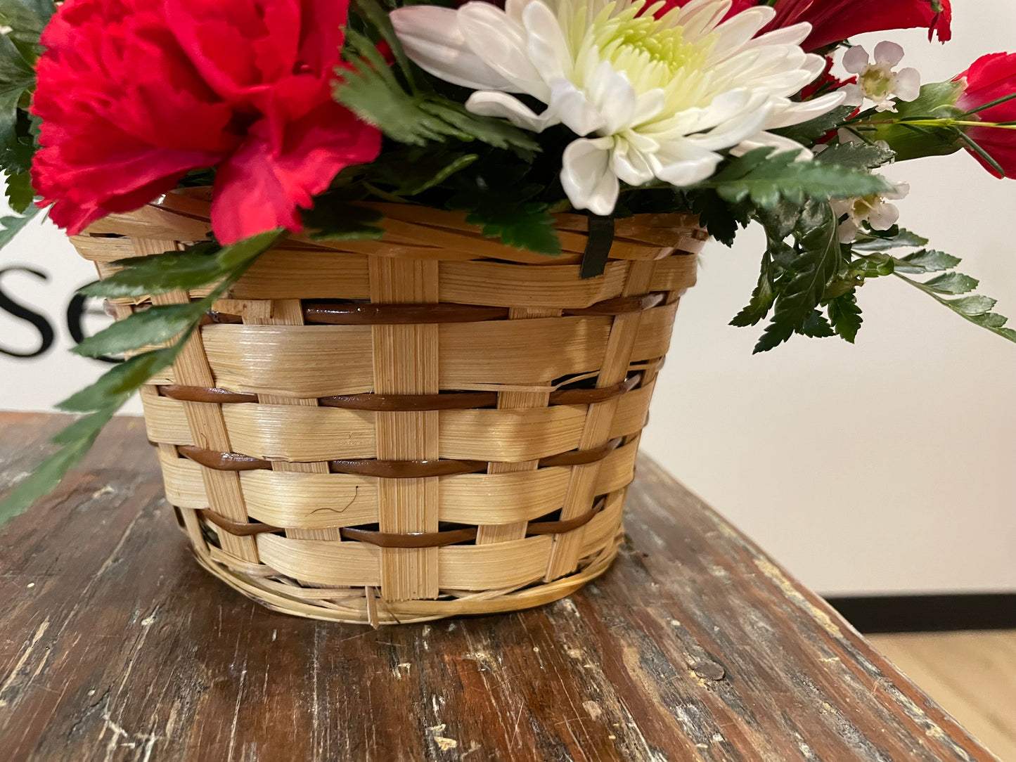 Red and White Fresh Love Basket