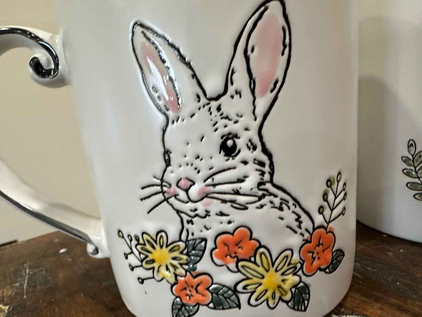 Easter bunny mug arrangement