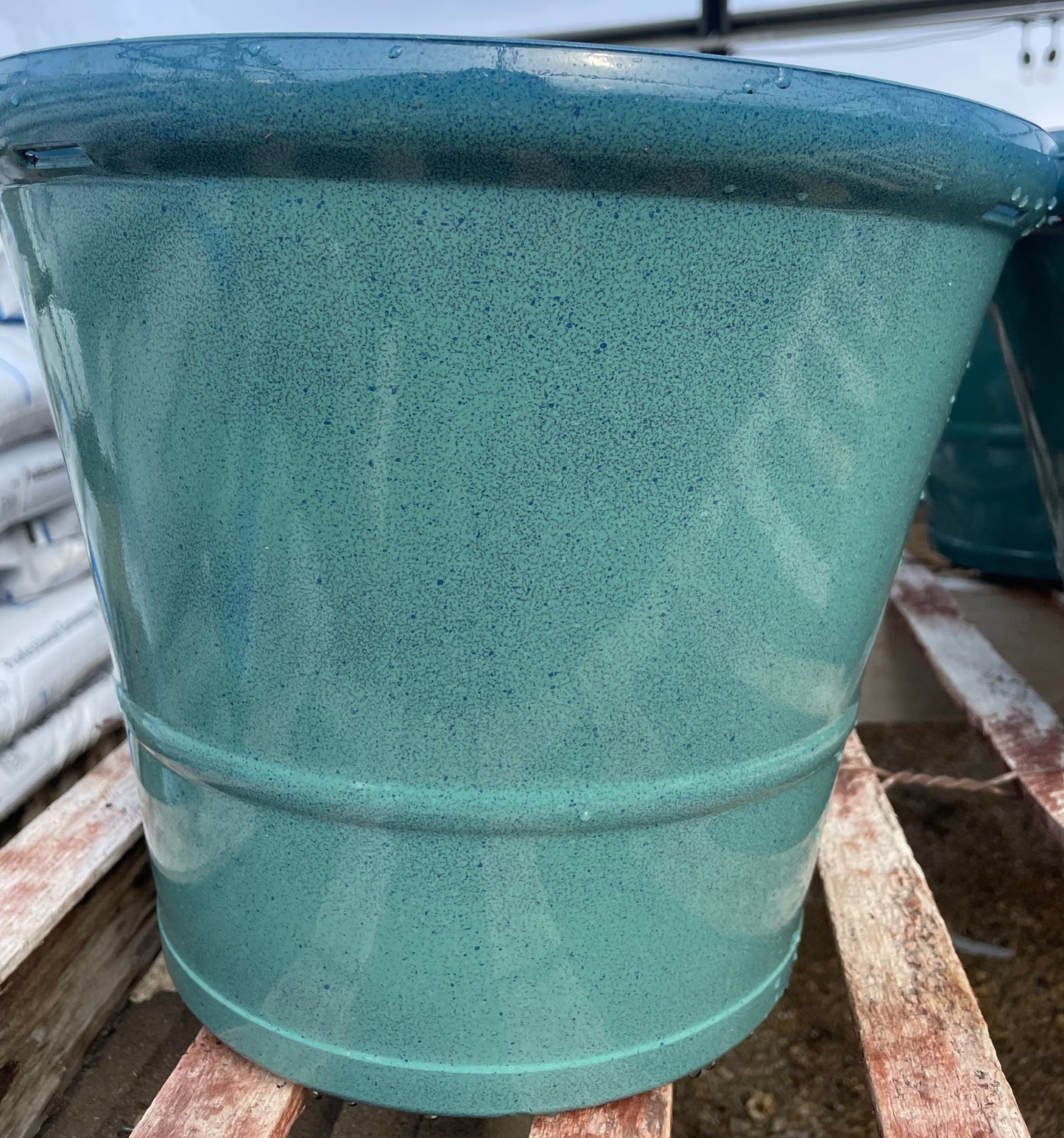 Outdoor Planter - Aqua/Plastic