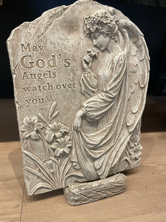 God's Angels - Large Vertical Stone with Stand