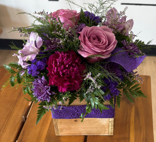 Purple Box Arrangement