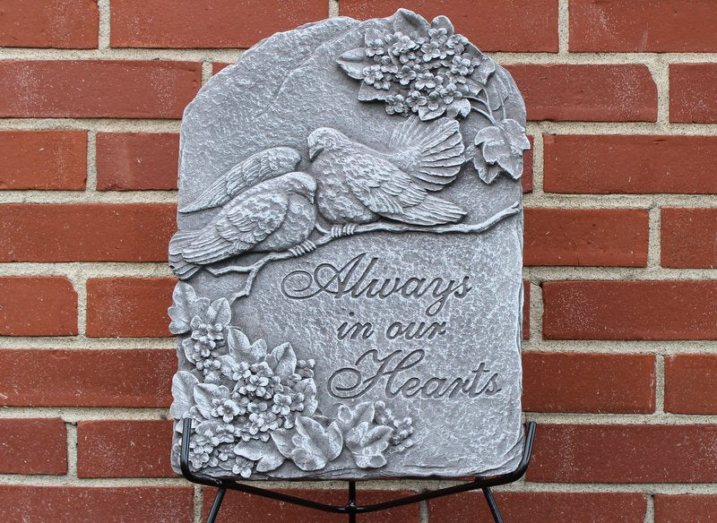 Doves - Large Vertical Stone with Stand