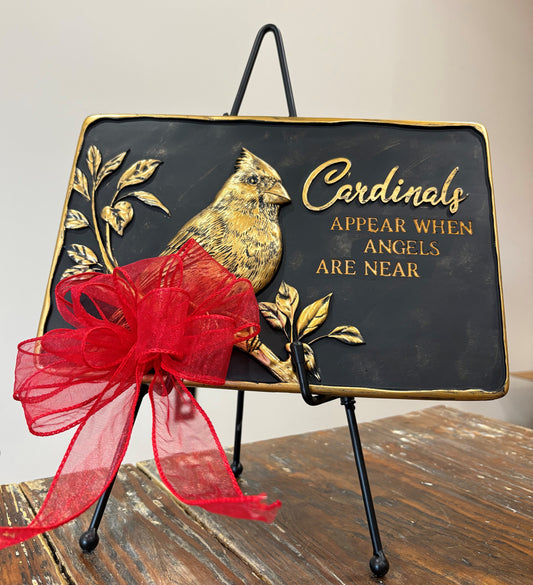 Hand-painted Resin Stone - Cardinal