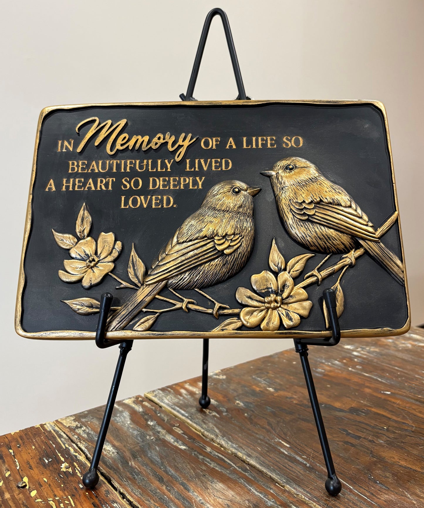 Hand-painted Resin Stone - Two Birds