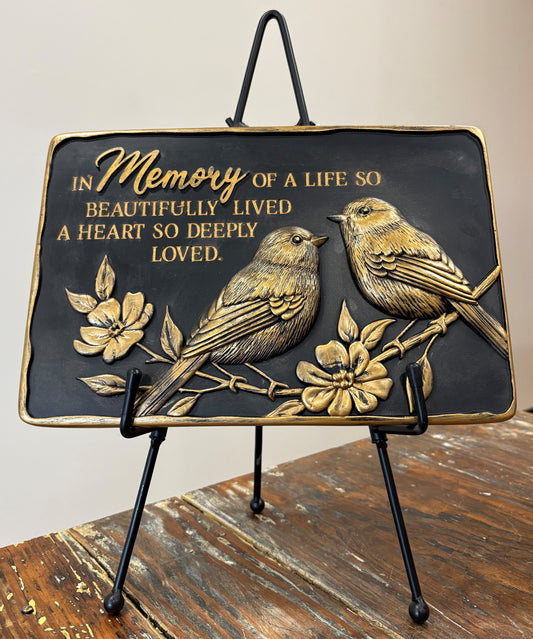 Hand-painted Resin Stone - Two Birds