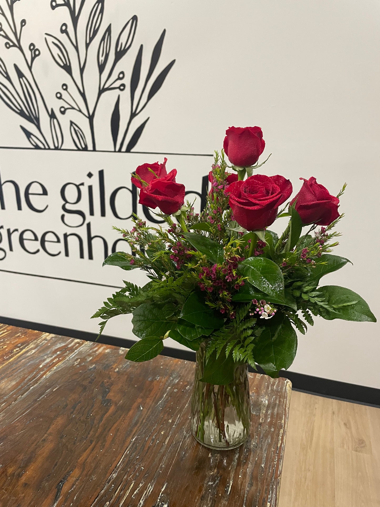 Half Dozen Red Roses