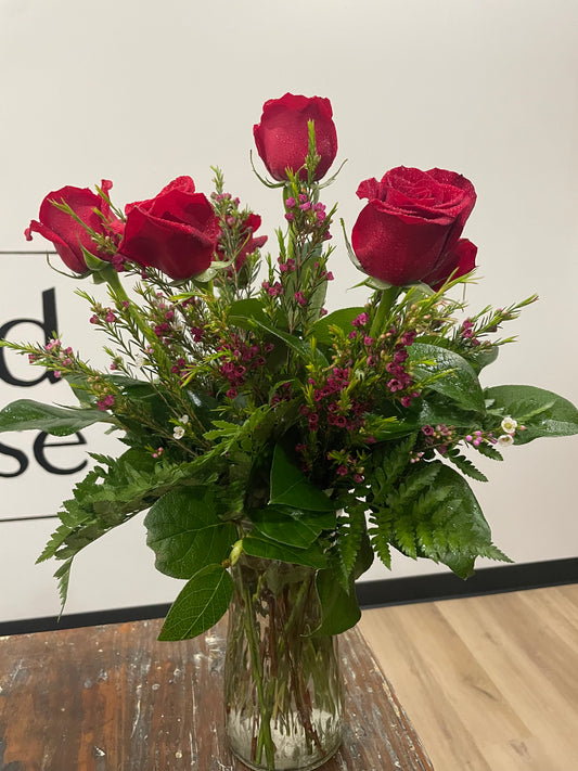 Half Dozen Red Roses