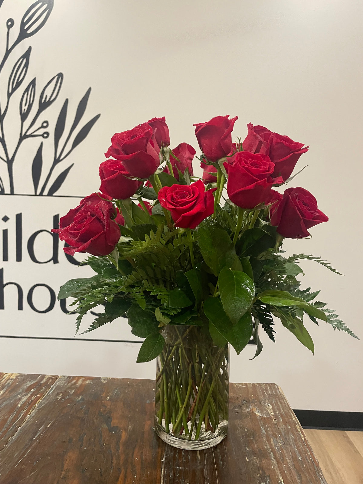 Glided Roses Two Dozen Red Roses – The Gilded Greenhouse
