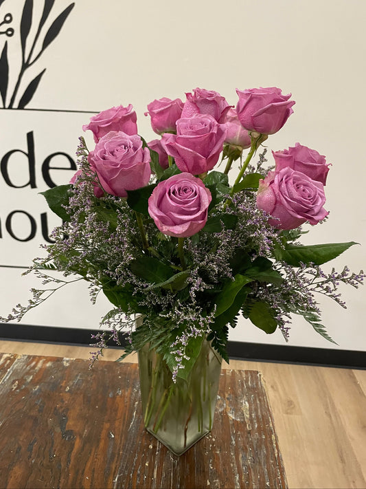 Dozen Lavender Roses