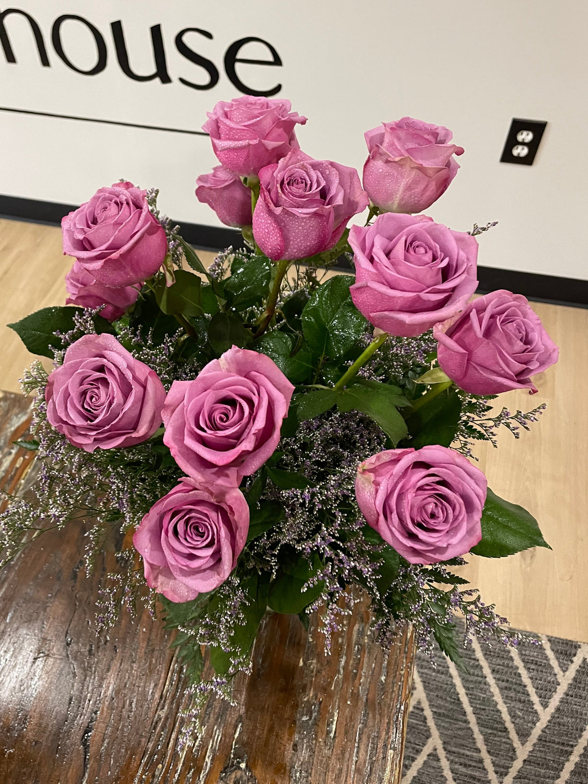Glided Roses Dozen Lavender Roses – The Gilded Greenhouse