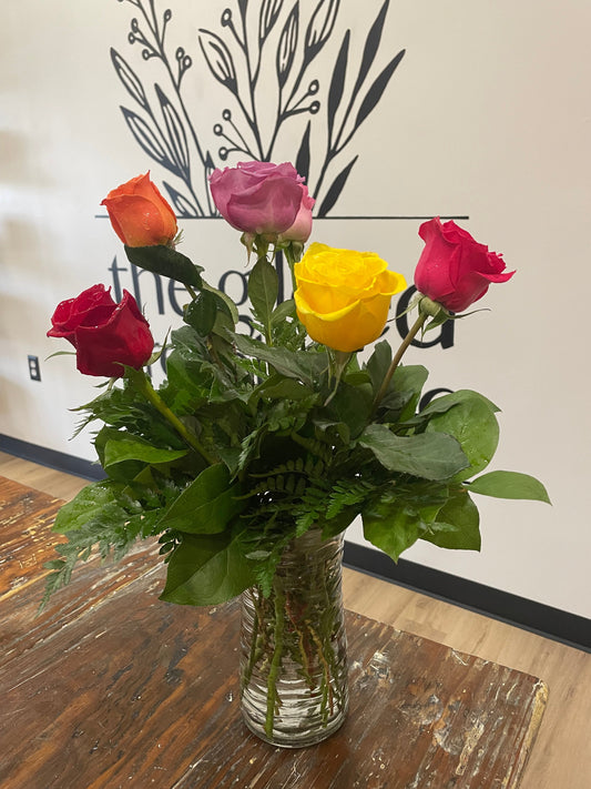 Half Dozen Assorted Roses