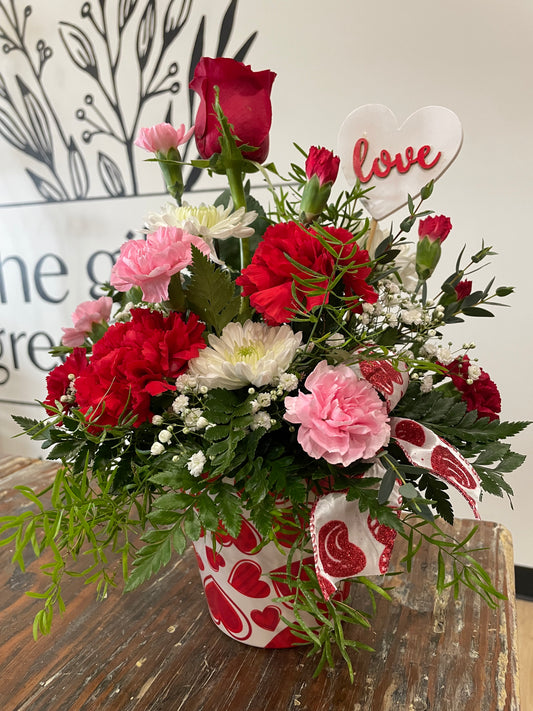 Valentine's Day Heart pot