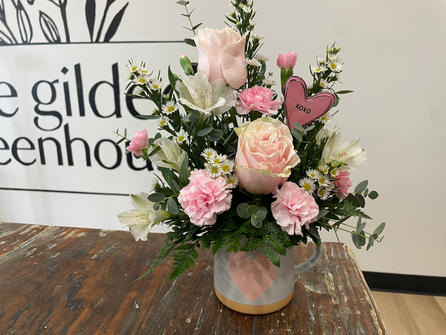 Pink Heart Ceramic Mug