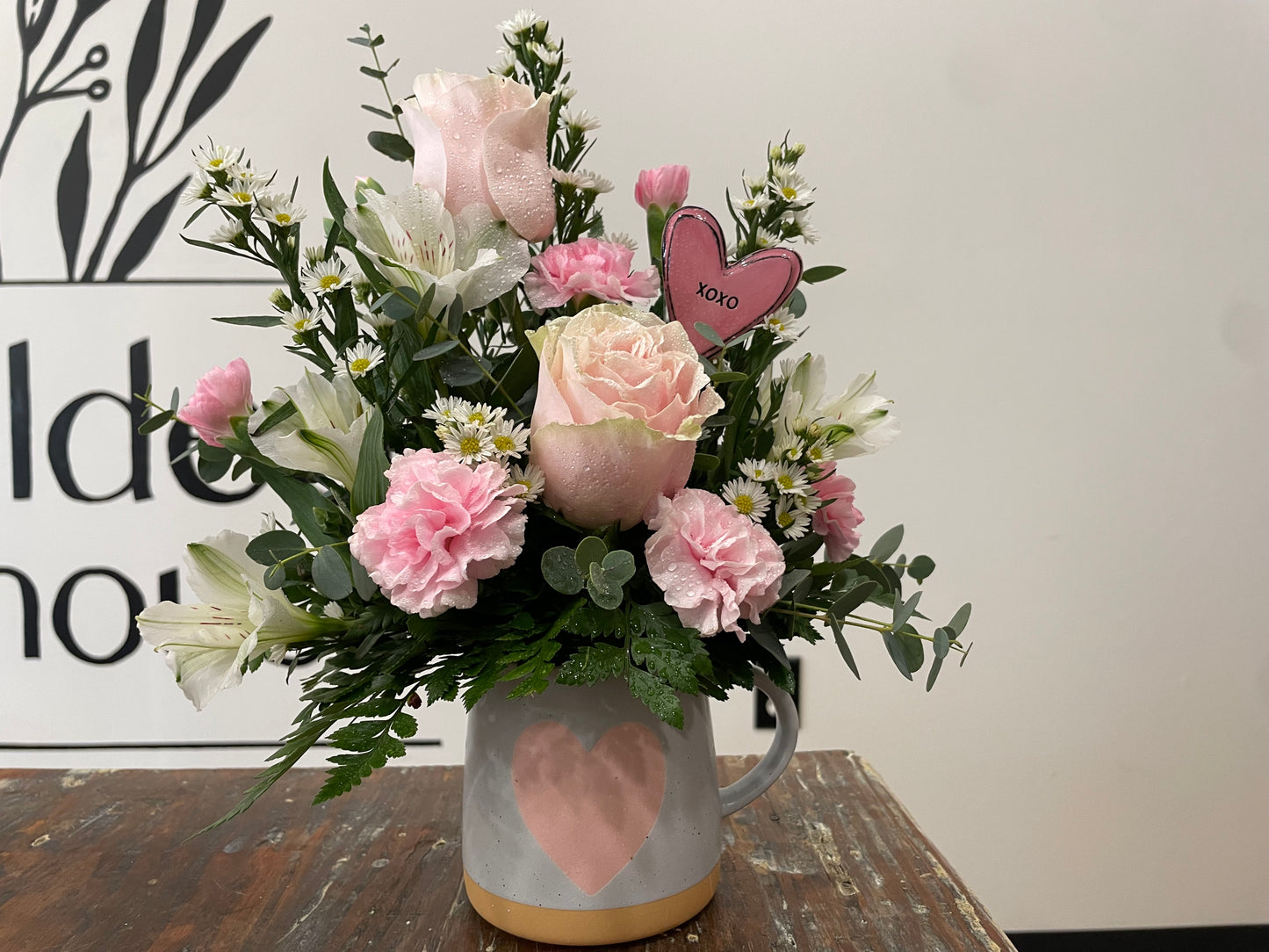 Pink Heart Ceramic Mug