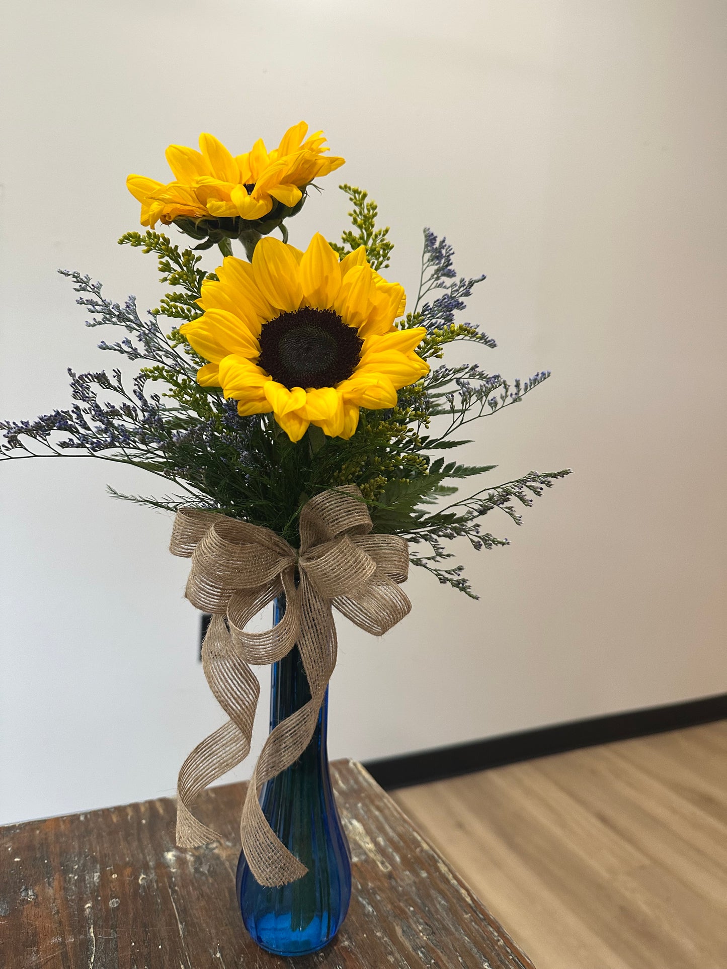 Sunflower bud vase