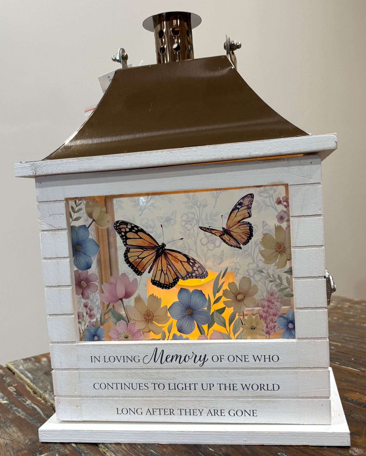 Lantern - Chrome Top - Butterflies
