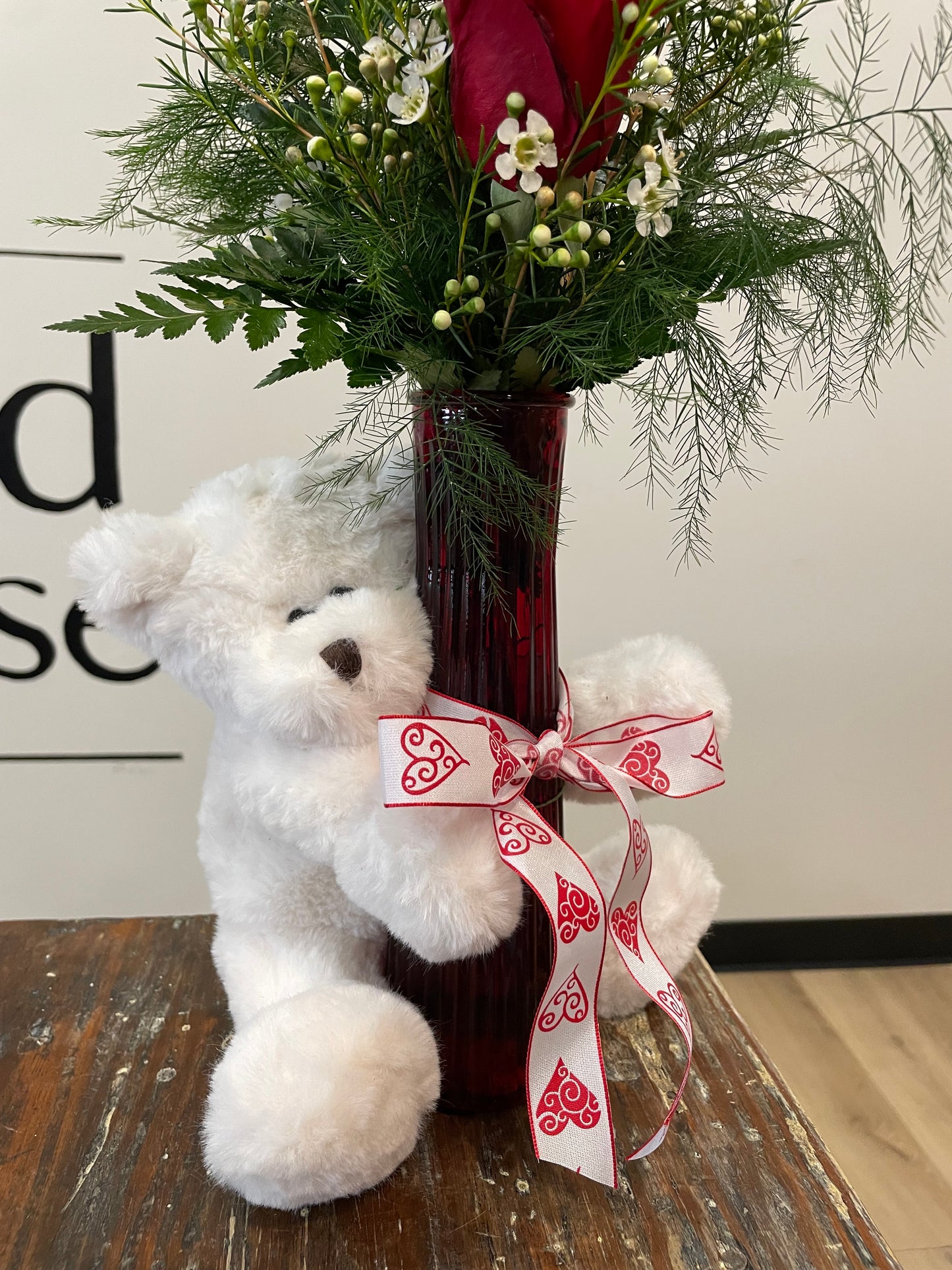 Teddy Bear Bud Vase