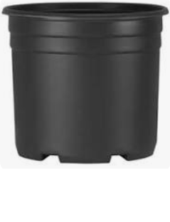 Outdoor Planter - Black Plastic Grow Pot