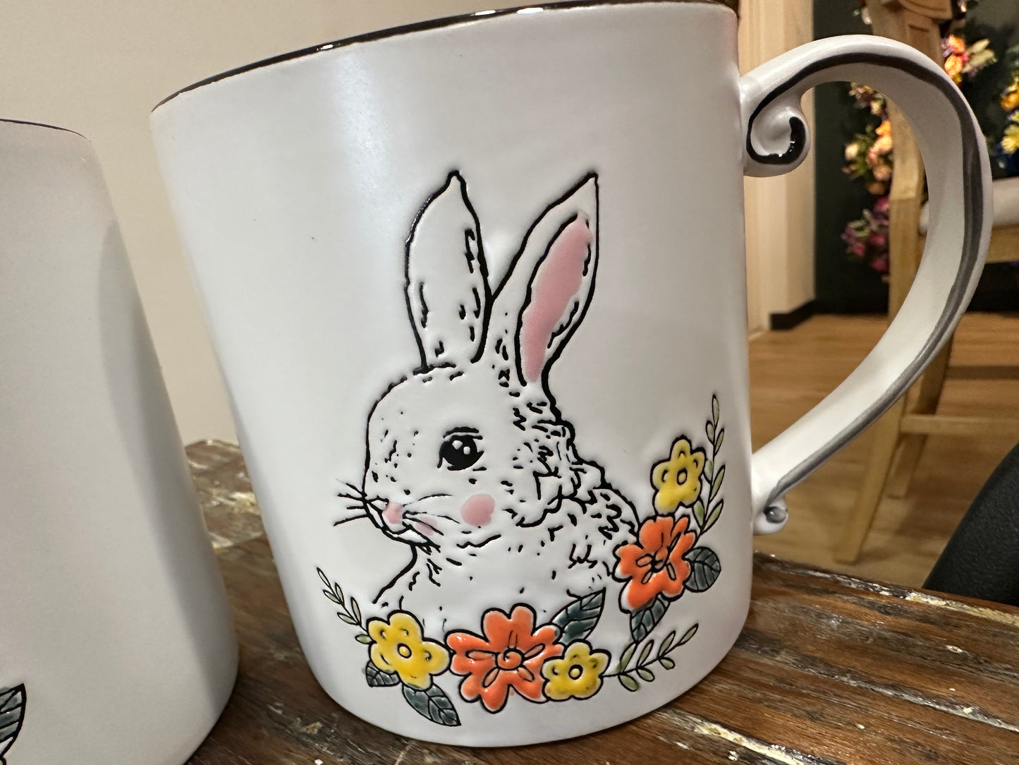 Easter bunny mug arrangement